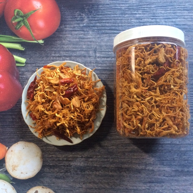 KHÔ GÀ CAY CHÁY TỎI ÁNH SAO Hũ 500G ( cay ít - nhiều ) An Toàn - Ngon - Chất Lượng | BigBuy360 - bigbuy360.vn