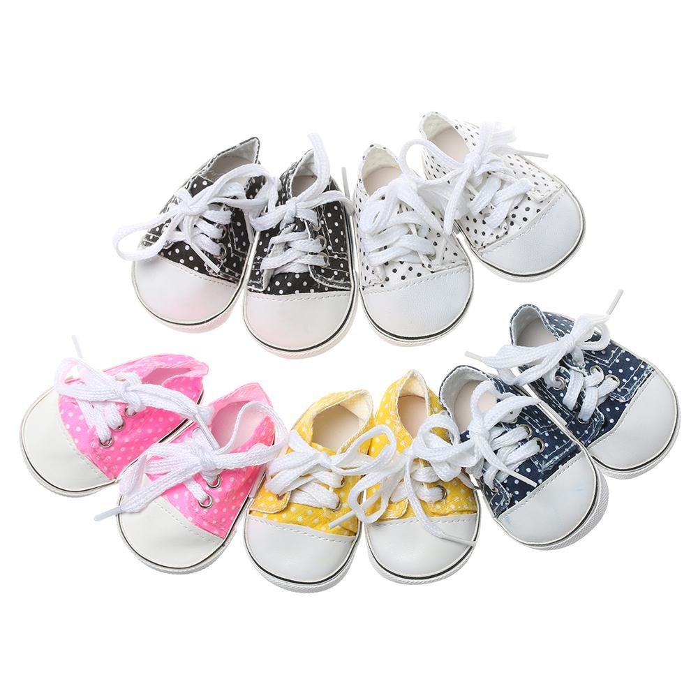 Giày Vải Canvas 7cm / 18 Inches Cho Búp Bê
