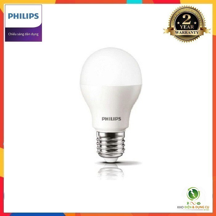 BÓNG ĐÈN LED BULB PHILIPS ESSENTIAL 3W - 3,5W - 5W - 7W - 9W - 11W - 13W E27 A60 ( TIẾT KIỆM ĐIỆN - MÀU TRẮNG VÀ VÀNG )