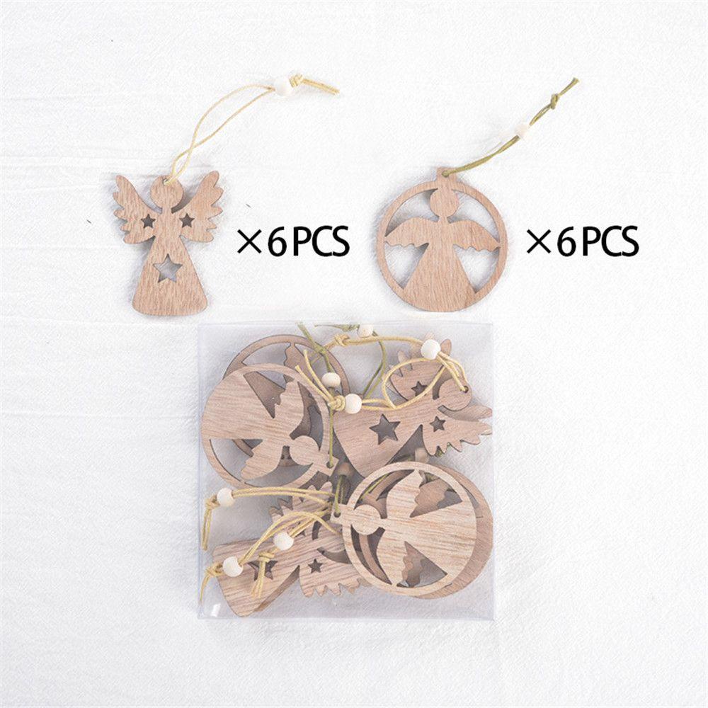 JANE Hộp 12 Miếng Gỗ Trang Trí Giáng Sinh