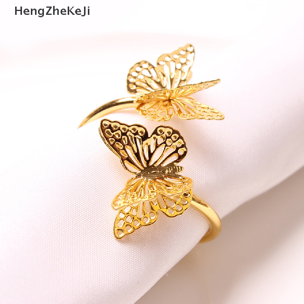 Khăn Ăn Dạng Nhẫn Hình Bướm Đôi Trang Trí Bàn Tiệc Cưới