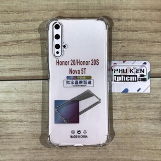 Ốp lưng Huawei Nova 5T dẻo Trong suốt Chống sốc