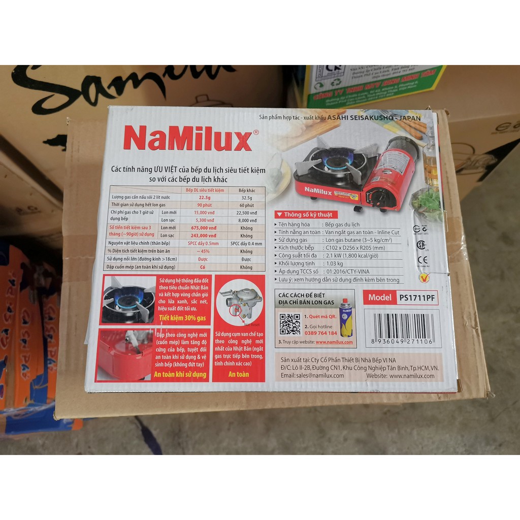 Bếp gas Namilux mini siêu nhỏ NA-1711 PF