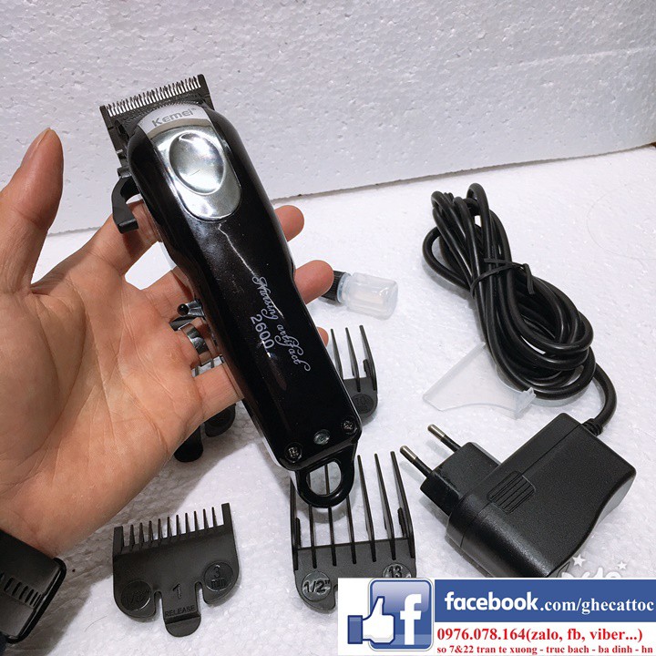 TÔNG ĐƠ KHÔNG DÂY KEMEI KM-2600 CHUYÊN NGHIỆP HAIR CLIPPER BEARD TRIMMER