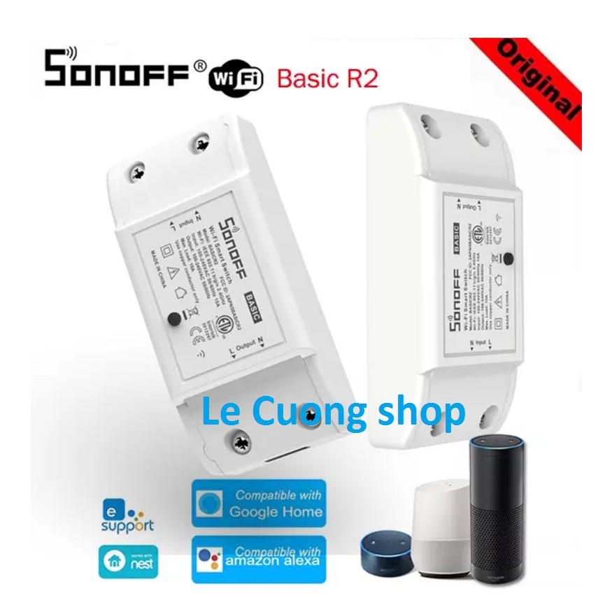 Công tắc điều khiển từ xa qua mạng wifi 3g Sonoff Basic,công tắc thông minh app eWelink