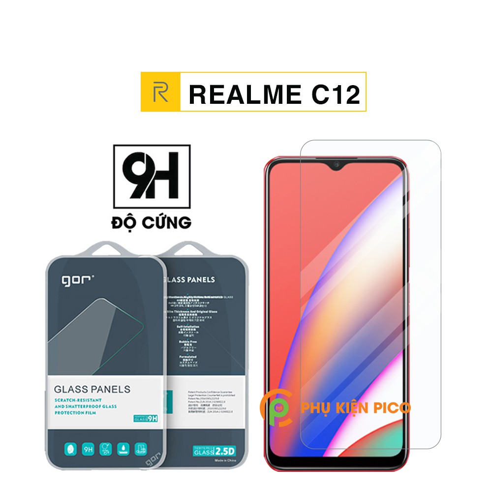 Cường lực Realme C12 chính hãng Gor độ cứng 9H chống trầy xước – Dán màn hình Realme C12