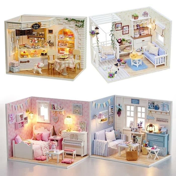 Mô Hình Lắp Ráp Nhà Búp Bê DIY - Căn Phòng Xinh Xắn Tùy Chọn Nhiều Mẫu