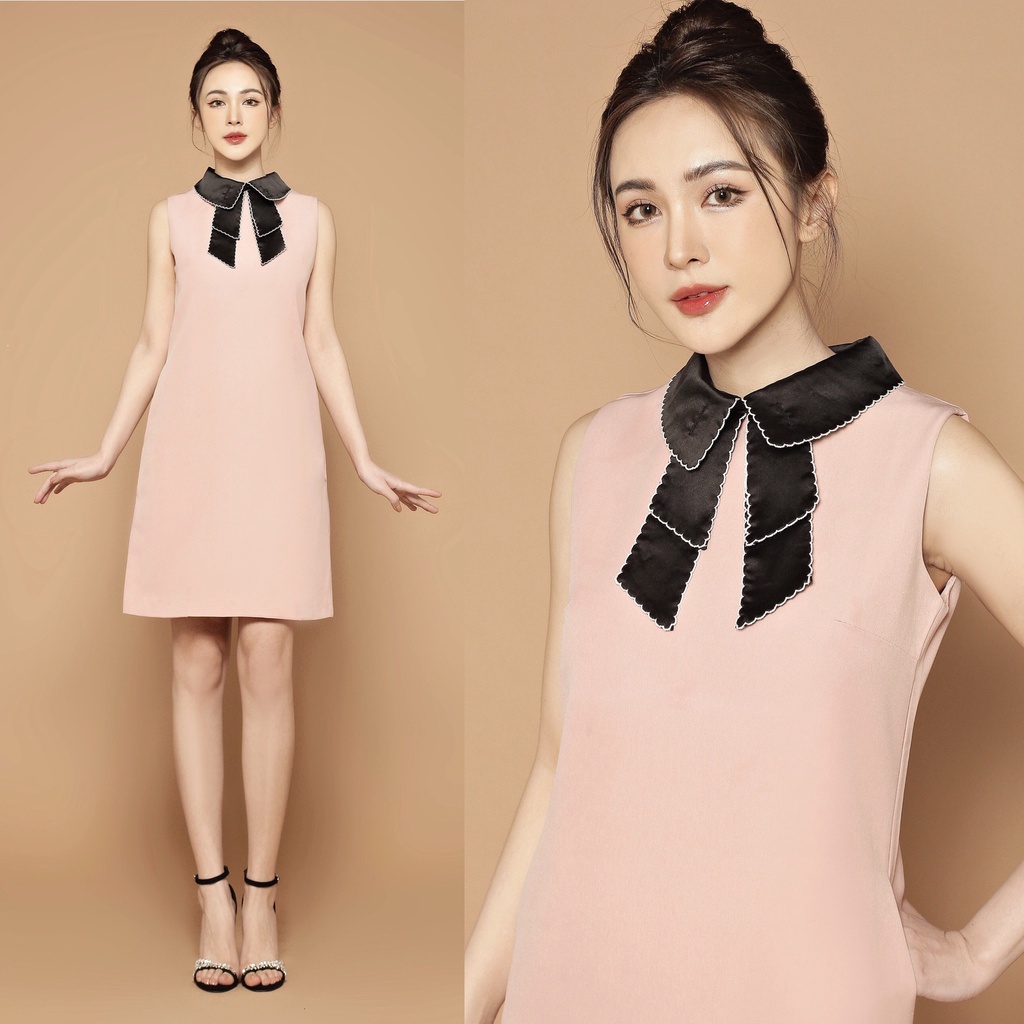 Đầm thiết kế công sở nữ Quảng Châu cao cấp thương hiệu thời trang D&R, váy suông đi chơi dạo phố D010