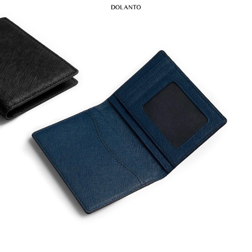 VÍ ĐỰNG THẺ MINI NAM NỮ Nhỏ Gọn Cardholder COSY Vân Saffiano Cao Cấp Nhập Khẩu Chống Thấm Nước Thương Hiệu DOLANTO