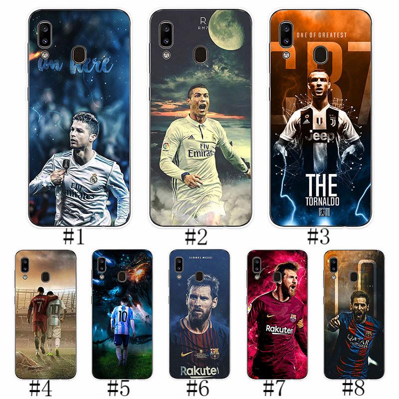 Ốp điện thoại silicon Samsung Galaxy A10 A20 A30 A40 A50 A70 A80 Vỏ nhựa TPU mềm có họa tiết C.Ronaldo Messi