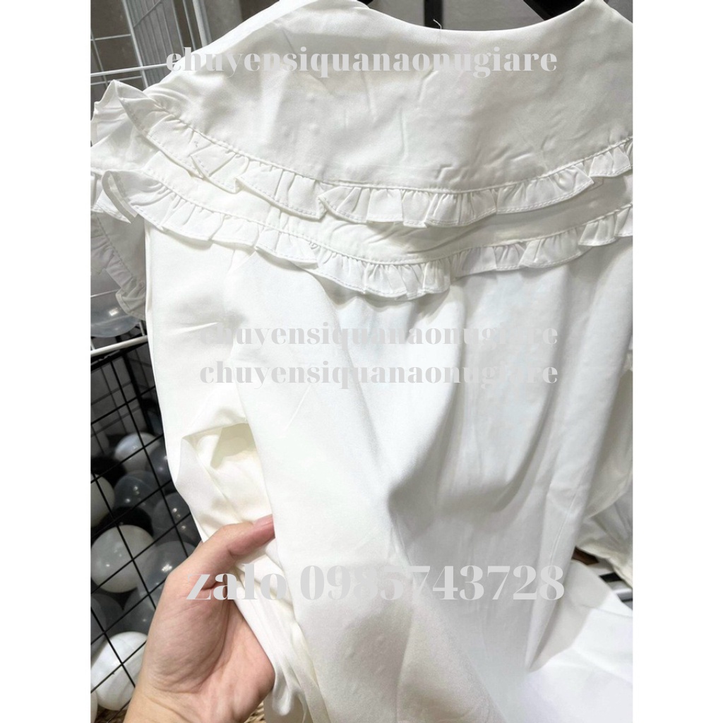 áo sơ mi nữ cổ bèo , áo babydoll tay bèo hàng QCCC loại 1 A00012 kaca chuyensiquanaonugiare