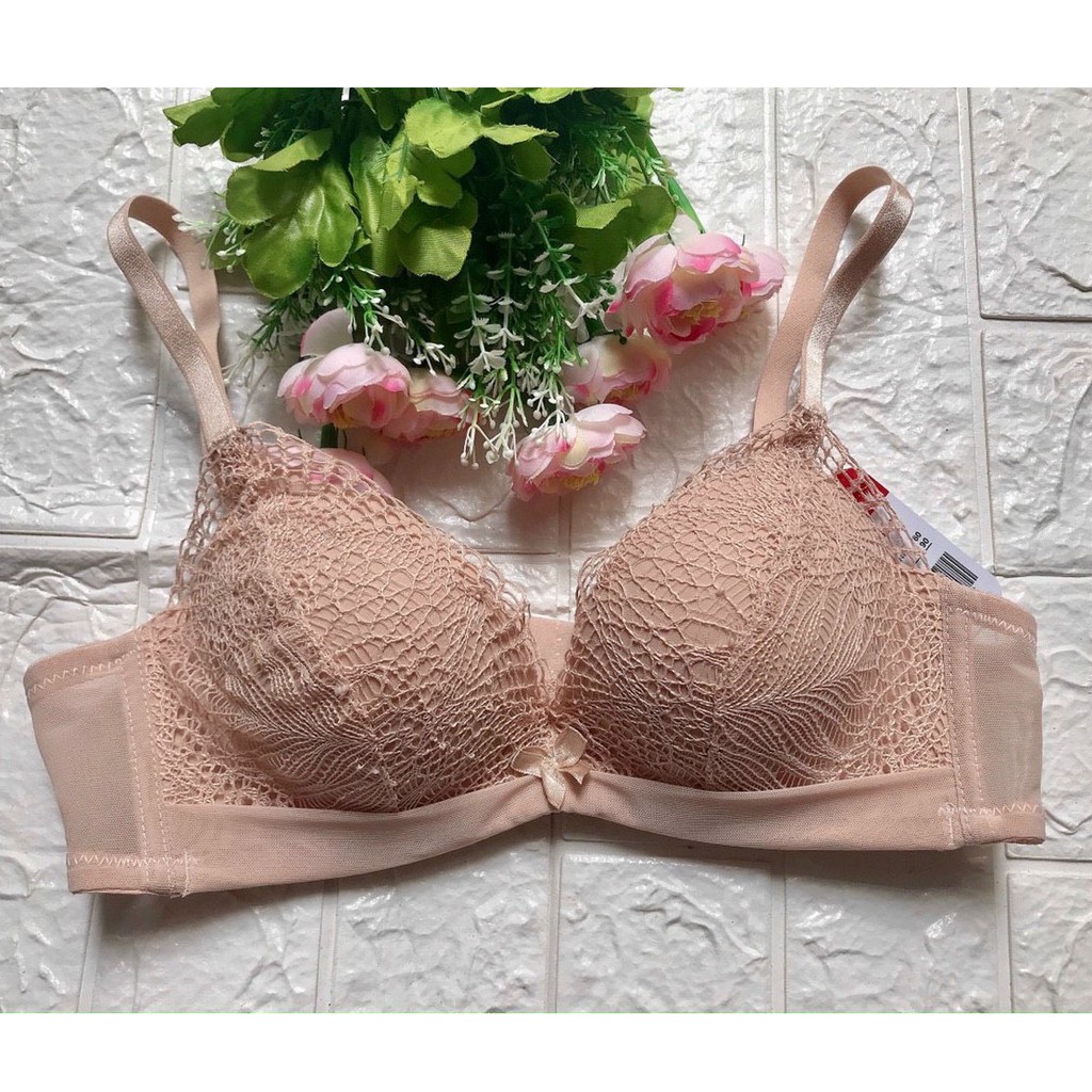 Áo lót ren không gọng đệm vừa ôm ngực dành cho ngực vừa và nhỏ Ml03 KGE
