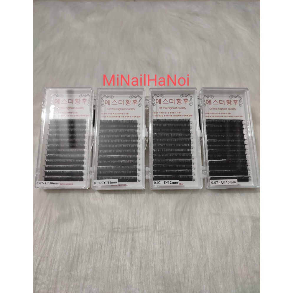Mi khay 0.07 độ cong C,CC,D,U chất silk Hàn, mềm dễ bắt keo, dùng để nối volume, classic