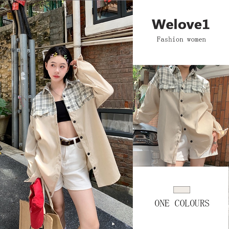 Áo Sơ Mi Nữ Dài Tay Dáng Rộng Phong Cách retro Hong Kong Mới
