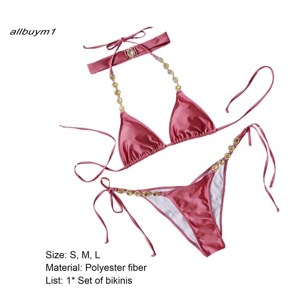 Bikini 2 mảnh hở vai buộc dây có thể điều chỉnh thời trang thoải mái dành cho nữ