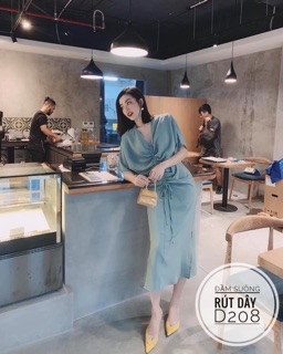 Bigsize Đầm suông rút dây D208
