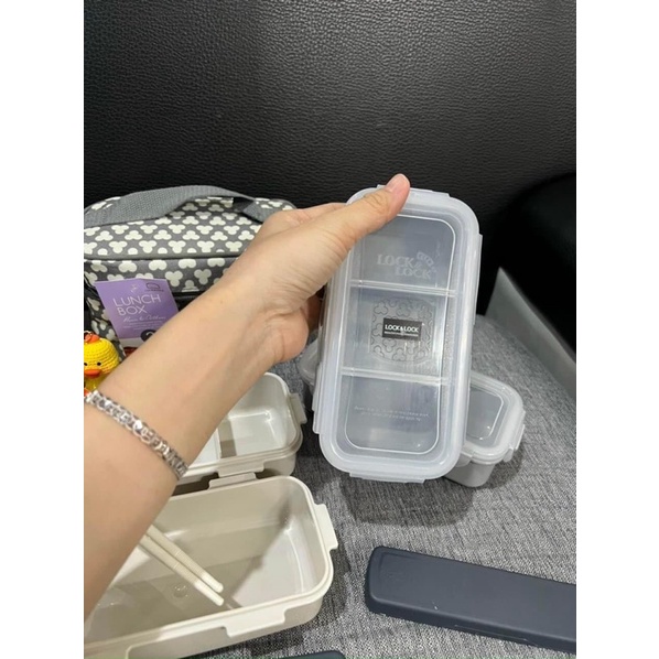 Bộ hộp cơm Lock kèm túi giữ nhiệt HPL762