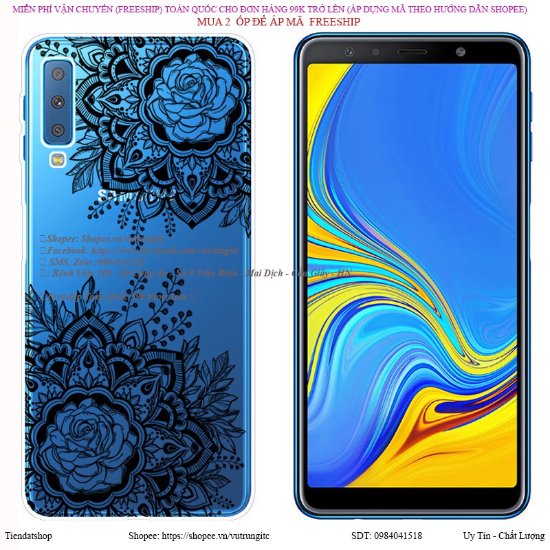 Ốp Dẻo Hoa Văn Samsung A7 2018