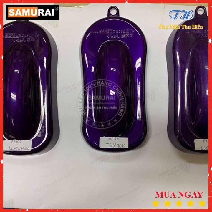 Sơn Xịt Samurai Màu Tím Đậm - Mã UCY9014 + TCY9014 Hệ Thông 2 Lớp Màu Yamaha