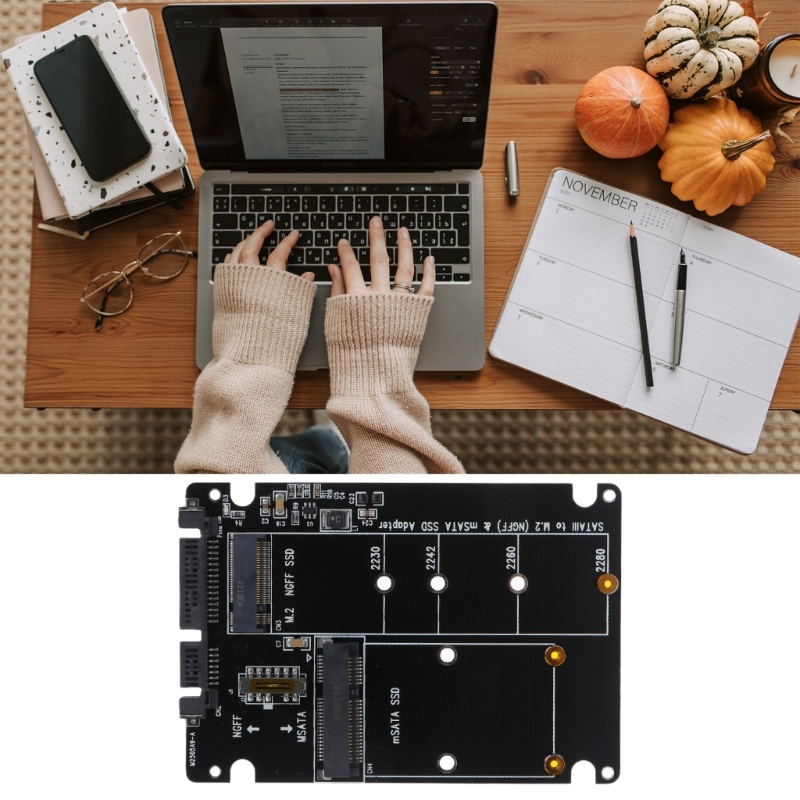 Bộ Chuyển Đổi M.2 NGFF Msata SSD Sang 3.0 2.5 &quot;60Gdps Cho M.2 SSD