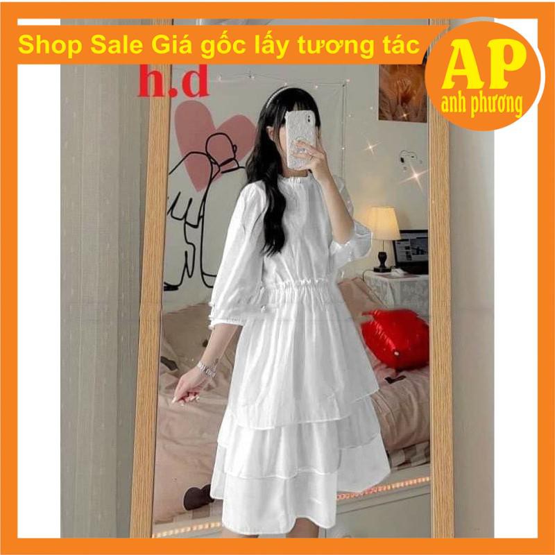 (RẺ VÔ ĐỊCH) VÁY BABYDOLL VOAN XẾP TẦNG ❤ Đầm trắng dài công chúa (ảnh thật + Video shop tự quay)❤Đầm nữ Vintage ba tầng | BigBuy360 - bigbuy360.vn