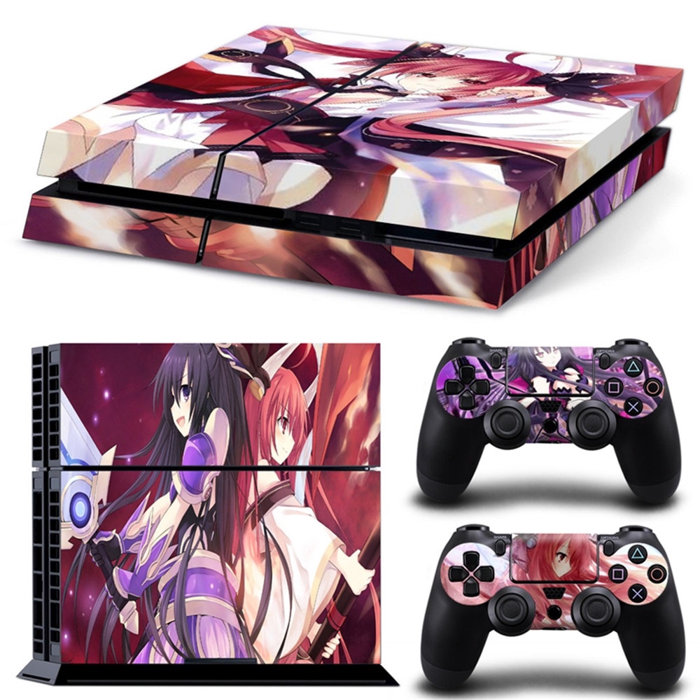 Decal dán vinyl hình date·a·live bảo vệ cho bộ điều khiển và tay cầm chơi game ps4 playstation 4