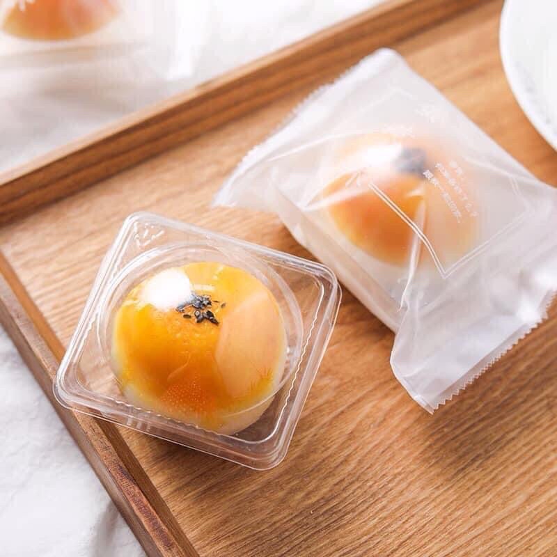 Set 50 Hộp Pet Nhựa Nắp Vuông Đựng Bánh 50 - 80Gr