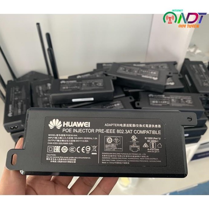 🇻🇳 BỘ NGUỒN POE 802.3AT  CHUẨN AT 1000MB 54V HUAWEI – 0.65mA CẤP NGUỒN CHO WIFI ARUBA - AEROHIVE - UNIFI - RUCKUS