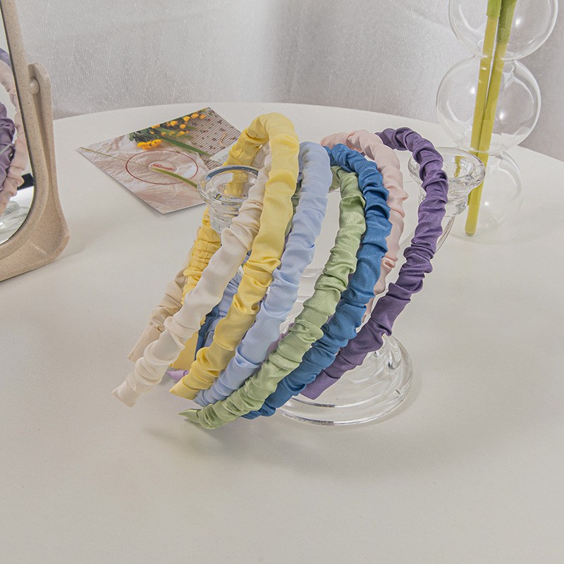 Cài tóc - Bờm tóc nhún lụa satin sắc màu phong cách trẻ trung dễ thương Ngân Dali
