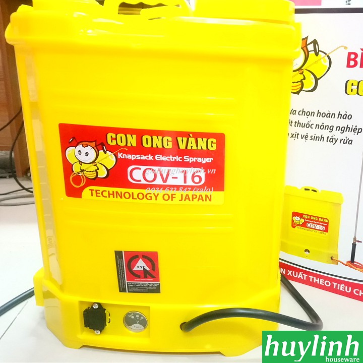 Bình xịt điện phun thuốc trừ sâu Con Ong Vàng COV16 - 16 lít