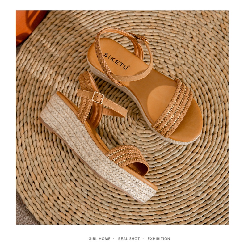 Sandal đế bánh mì quai cài siketu