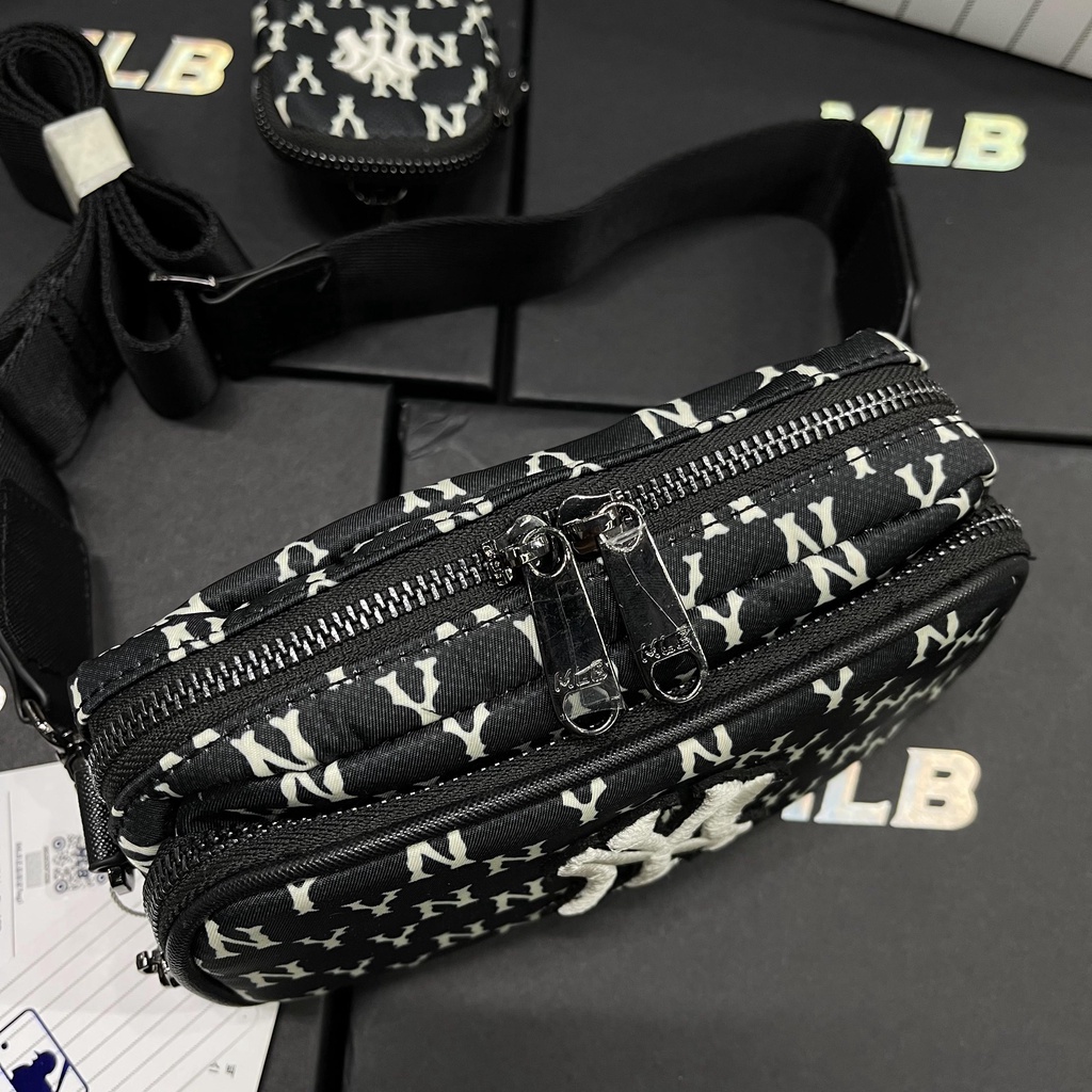✅ [ FELIX CHUẨN 1:1] Túi đeo chéo NY Mini MLB Monogram Crossbody Bag New York Yankees BLACK [3ACRS012N 50BKS] GIÁ TỐT