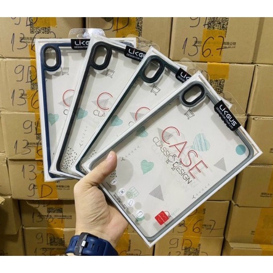 Ốp lưng Likgus trong viền màu iPad Mini 6, Ipad 11 2020, 2021 M1, 2018, Air 4 10.9 Chống sốc bảo vệ camera siêu mỏng nhẹ