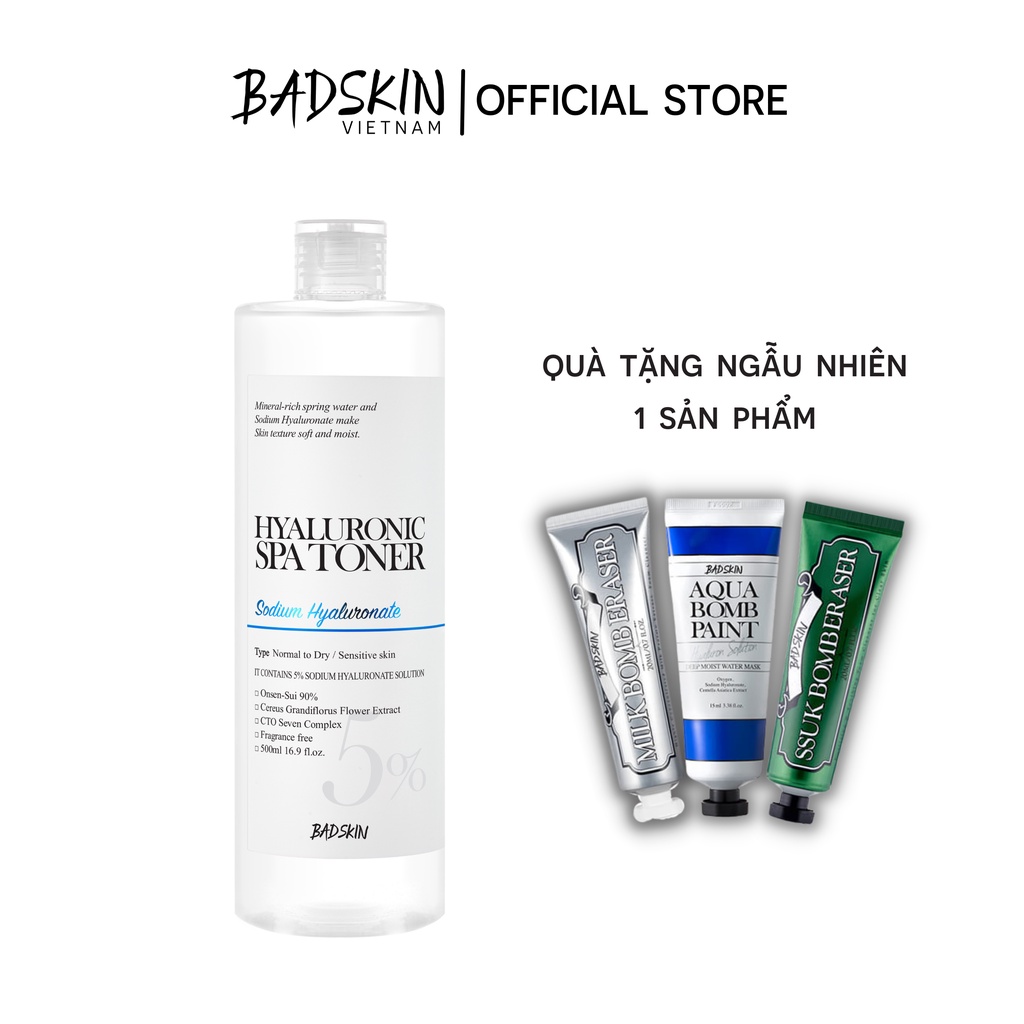 Nước hoa hồng BadSkin Hyaluronic Spa Toner 500ml