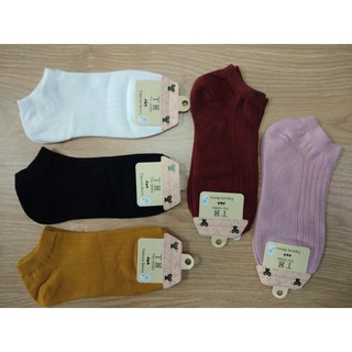 Set 5 đôi vớ cổ ngắn màu trơn