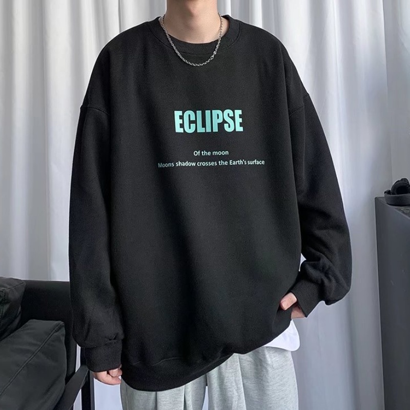 Áo Sweater Tay Dài Cổ Tròn Dáng Rộng In Họa Tiết Thời Trang Mùa Thu Phong Cách Hàn Quốc Cho Nam 4 Màu Lựa Chọn