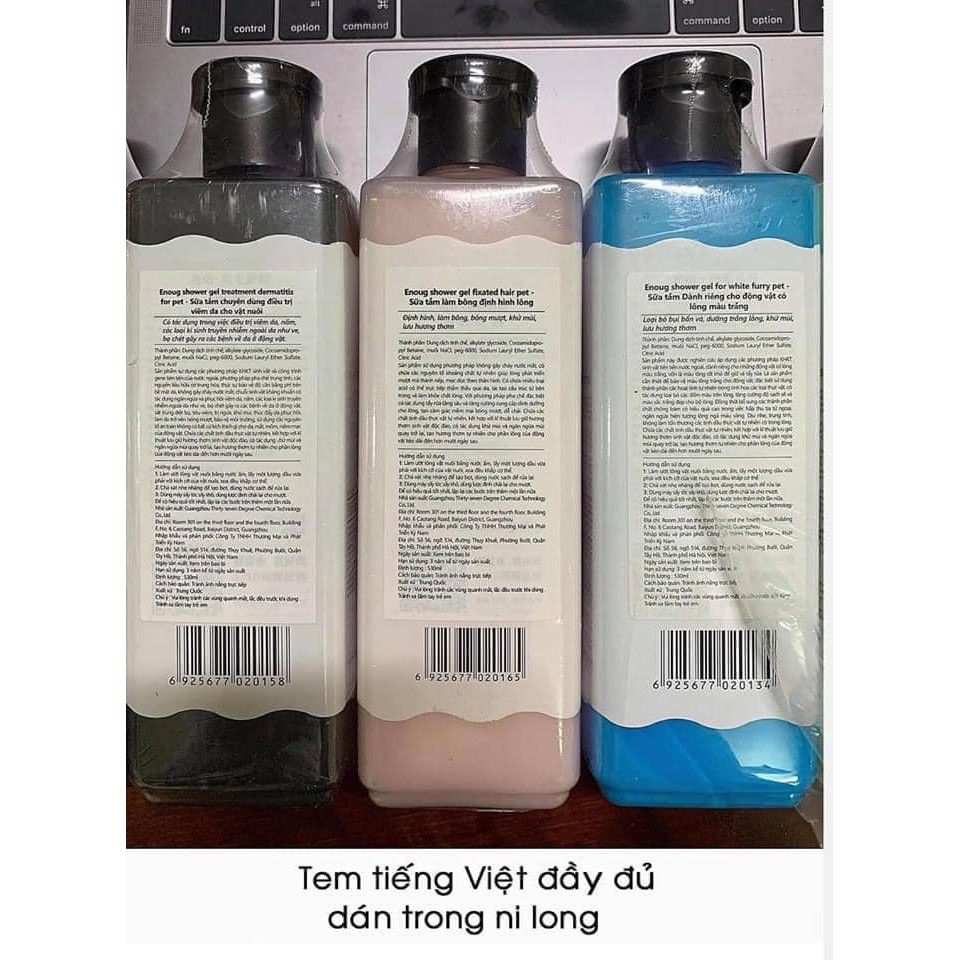 Sữa tắm SOS cho chó mèo chai 530ml, SỮA TẮM SOS CHUYÊN DỤNG DÀNH CHO CHÓ MÈO, SOS màu xanh dương, SOS màu trắng, SOS màu