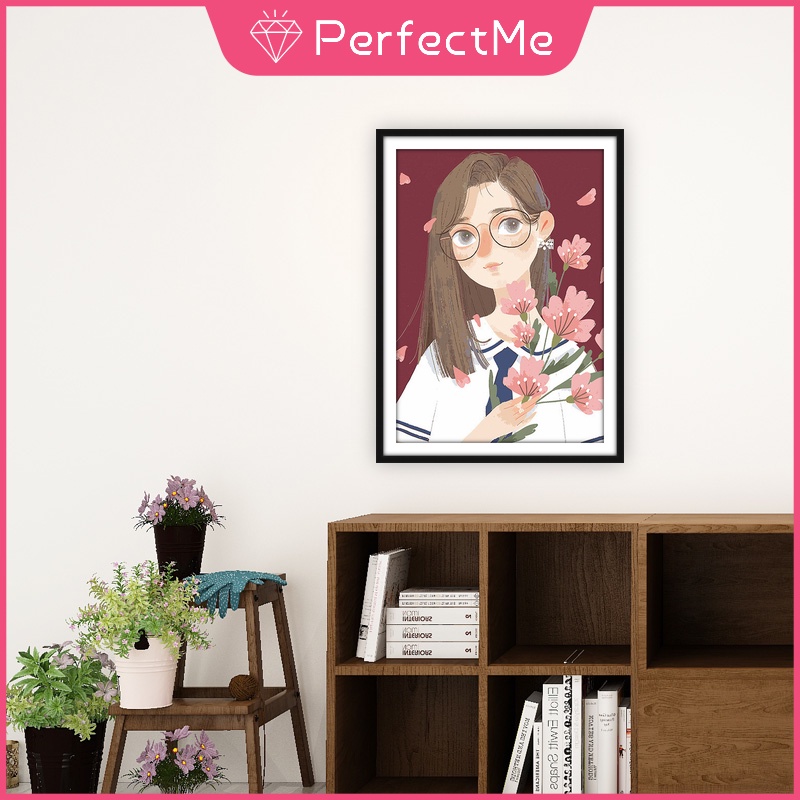 Tranh Đính Đá 30x40cm Kèm Phụ Kiện Tự Làm Hình Hoa Xinh Xắn