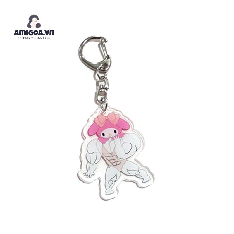 ✨✨Móc Khóa Acrylic Hình Hello Kitty Cơ Bắp Kuromi Pie Dastar