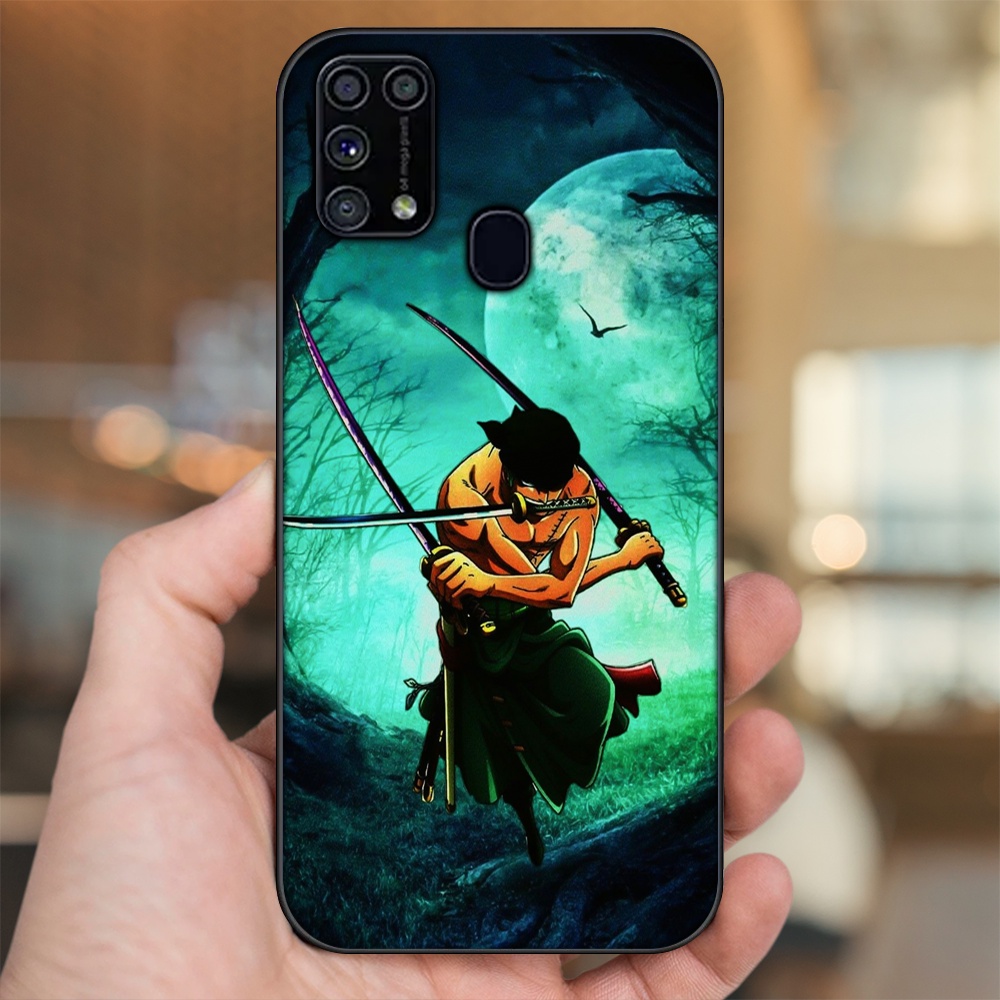 Ốp lưng Samsung M31 viền đen in hình Zoro One Piece