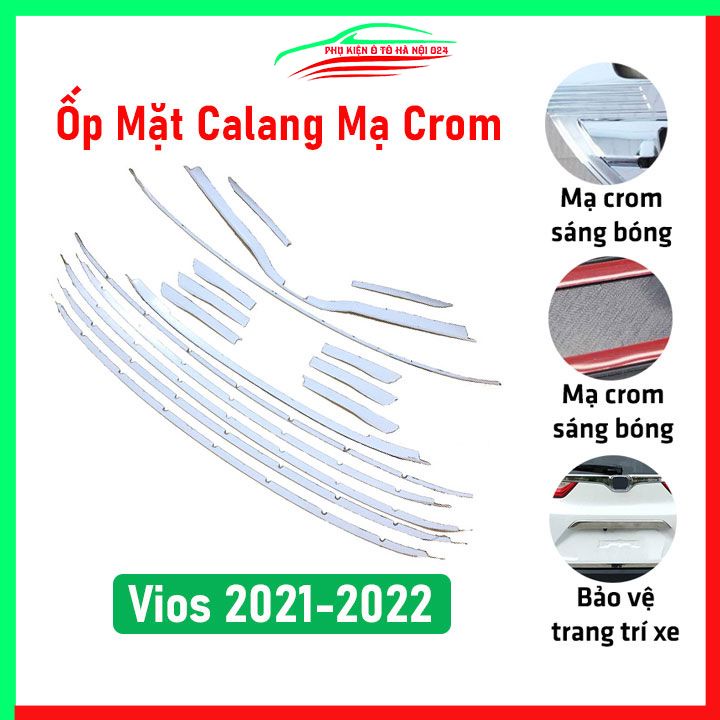 Ốp trang trí mặt ca lăng, calang Vios 2021-2022 trang trí làm đẹp xe