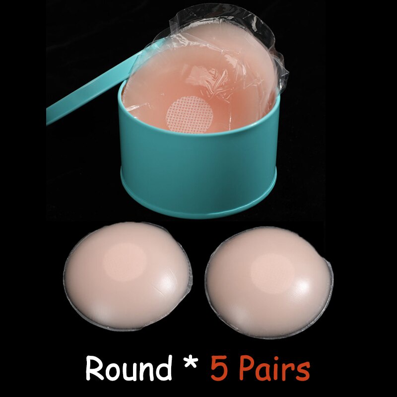 Set 5/ 6 cặp miếng dán ngực CUTEBYTE bằng silicone tiện lợi dành cho phái đẹp