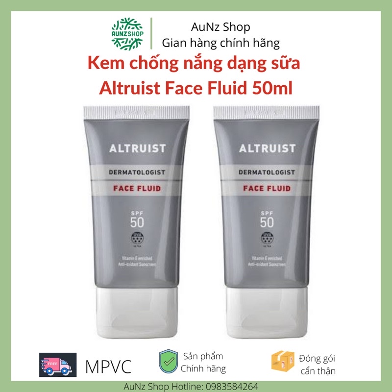 Kem chống nắng dạng sữa Altruist Face Fluid 50ml