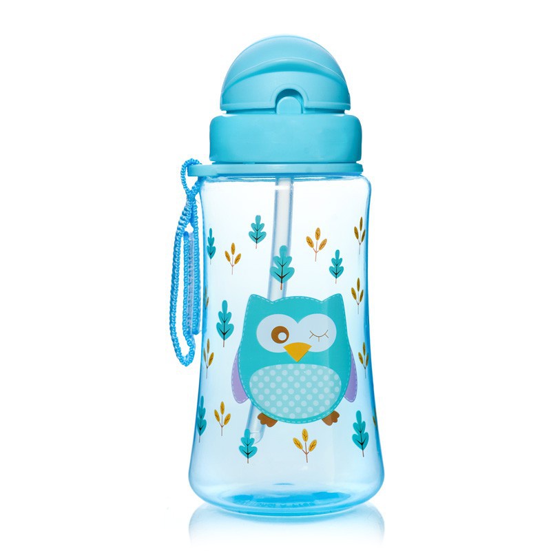 Bình uống nước Upass 300ml cho bé, có ống hút tiện lợi  Mama Baby VN