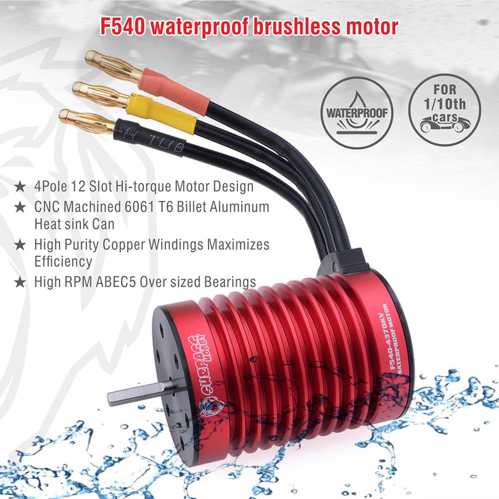 TAMIYA Bộ Động Cơ Không Chổi Than Không Chổi Than Chống Nước F540 3000KV 4370KV w / 45A Cho Xe Điều Khiển Từ Xa 1 / 10