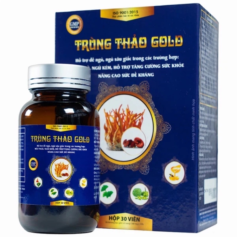 Viên Uống Giúp Ngủ Ngon Trùng Thảo Gold Thành Công 30 Viên