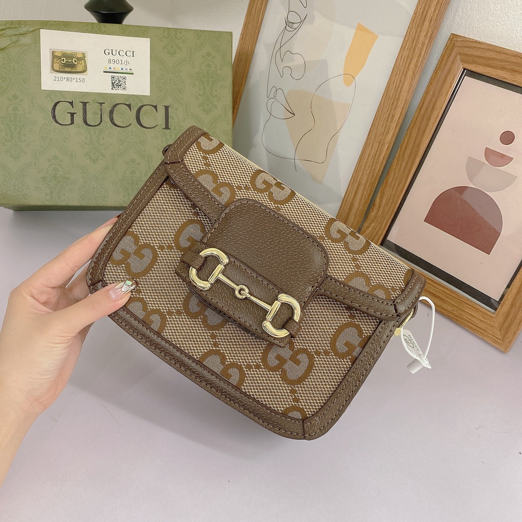 Túi Đeo Chéo gu.ci Túi Xách Nữ Đeo Vai Chất Da Mềm Mại Có Nhiều Ngăn thiết kế Cực Sang Phong Cách Hàng Quốc