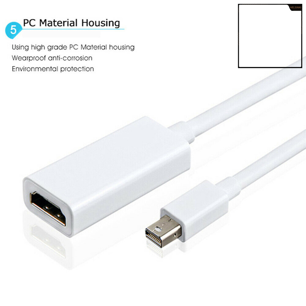 helsinki Thunder-Bolt Mini DisplayPort DP to HDMI-compatible Cable Adapter for iMac Macbook Pro Air