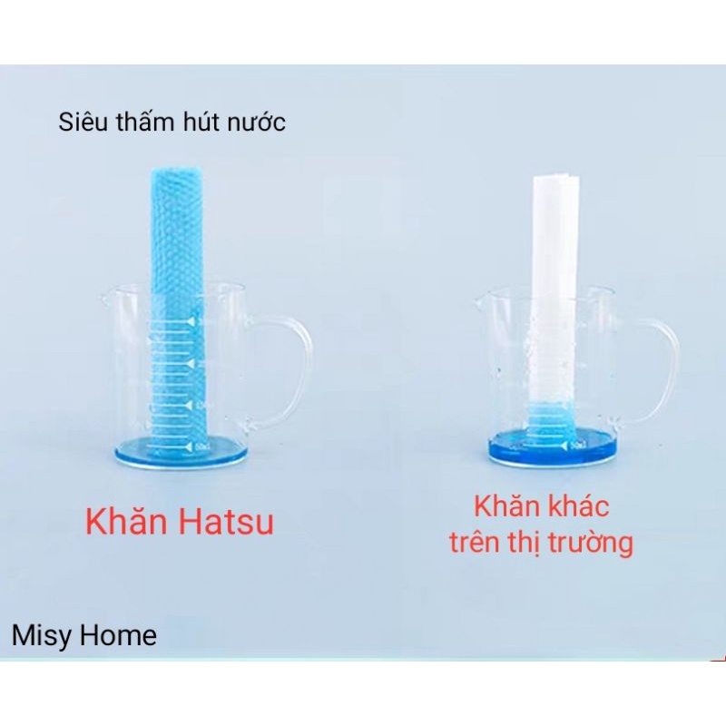 [ HOT Hàng Mới Về] Khăn lau mặt kiêm bông tẩy trang dạng cuộn HATSU dùng 1 lần Misy Home 45 khăn