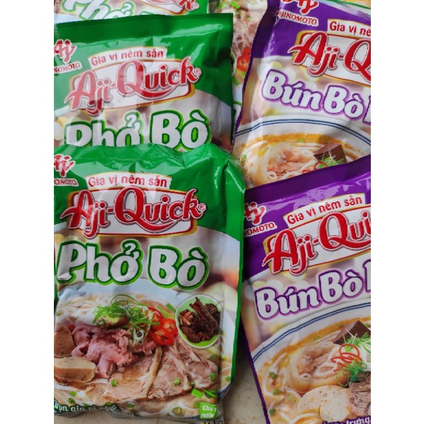 Gia vị nêm sẵn phở bò bún bò huế Ajiquick gói 57-59g